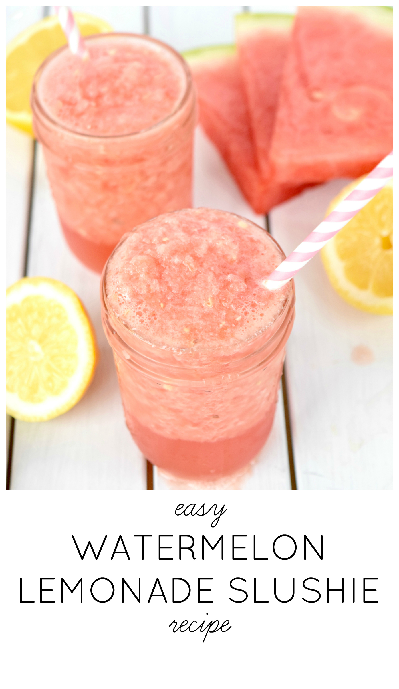 Watermelon Lemonade Slushie Recipe