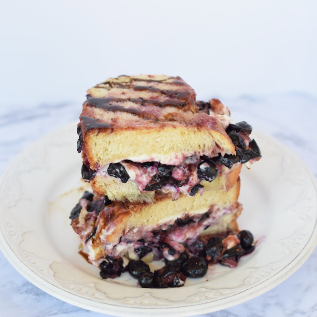 blueberry balsamic grilled cheese recipe goat cheese