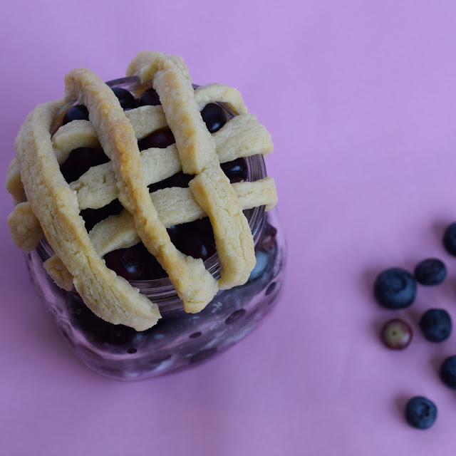 blueberry ricotta pie jar