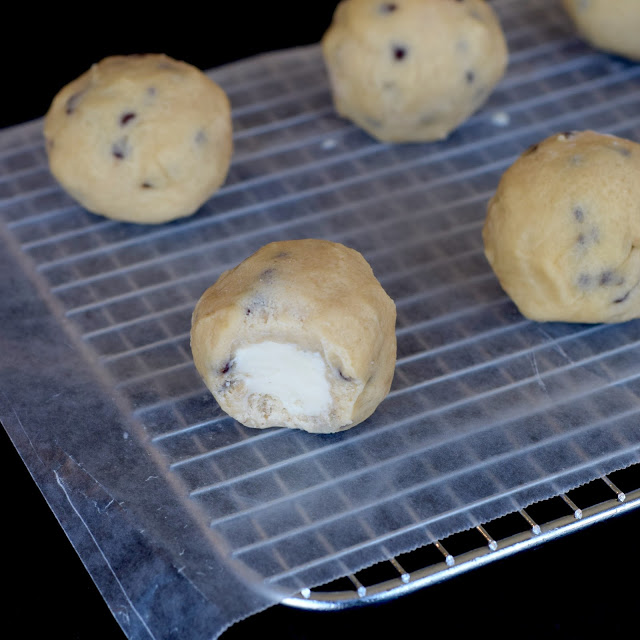 cookie dough covered ice cream