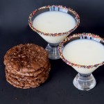 Flourless Brownie Cookie Recipe & Sprinkle Glass Rim