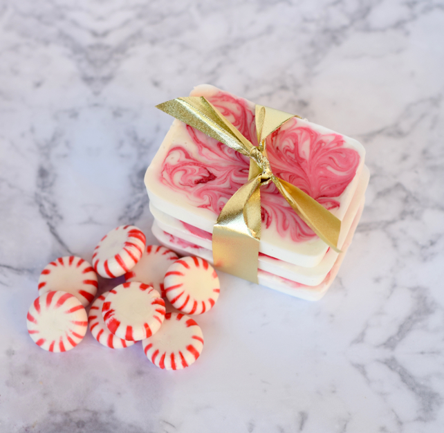 DIY Homemade Holiday Peppermint Soap
