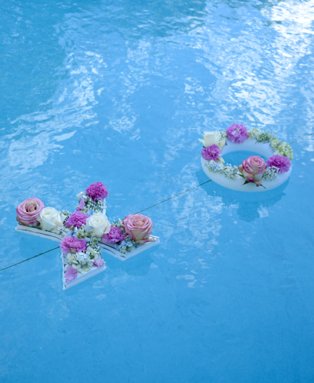 DIY Flower Floating Letters