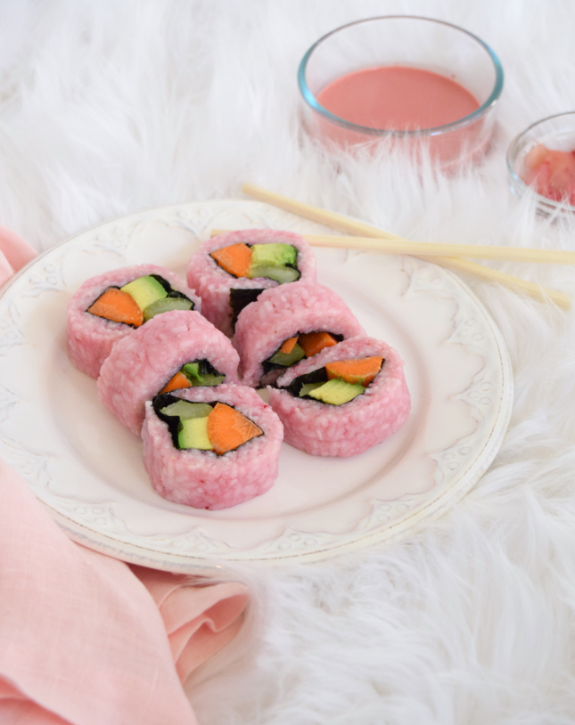 Easy Homemade Pink Sushi Recipe For Breast Cancer Awareness