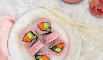Easy Homemade Pink Sushi Recipe For Breast Cancer Awareness