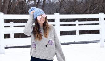 La Vie Rebecca Taylor Floral Sweater