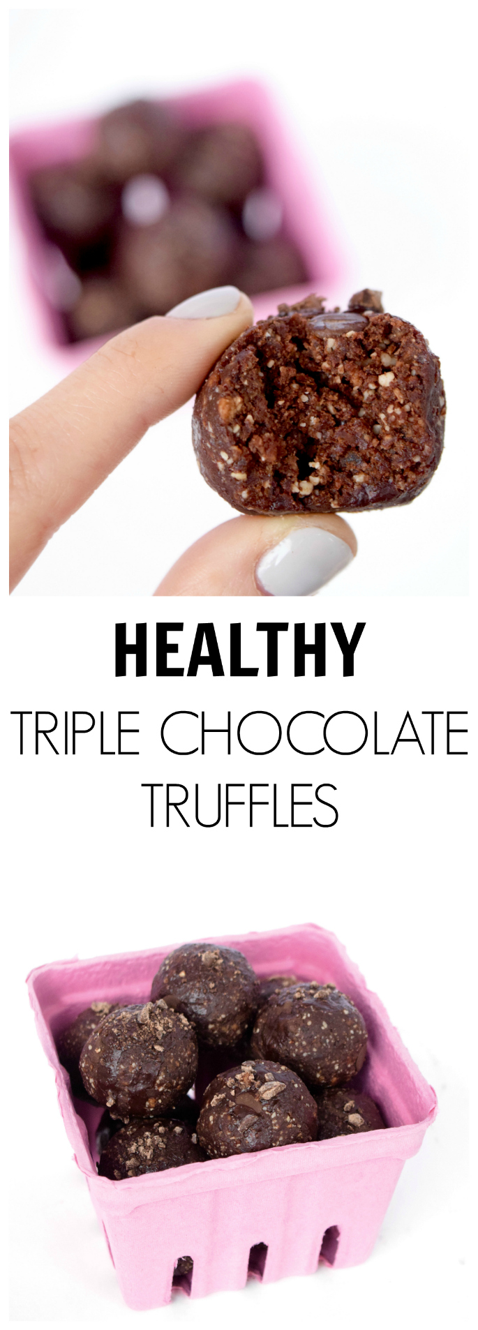HEALTHY TRIPLE CHOCOLATE TRUFFLES