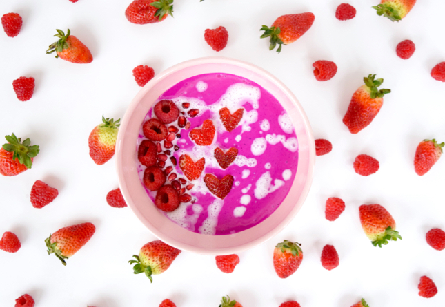Strawberry Pitaya Pink Smoothie Bowl Recipe