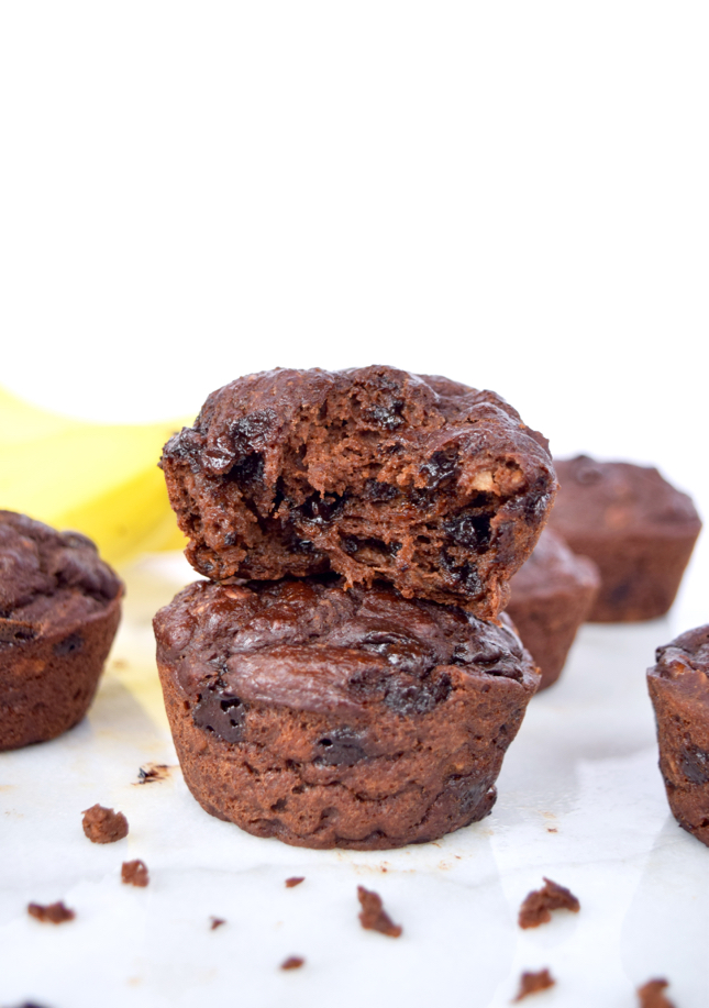 1 Step Chocolate Banana Muffins Recipe