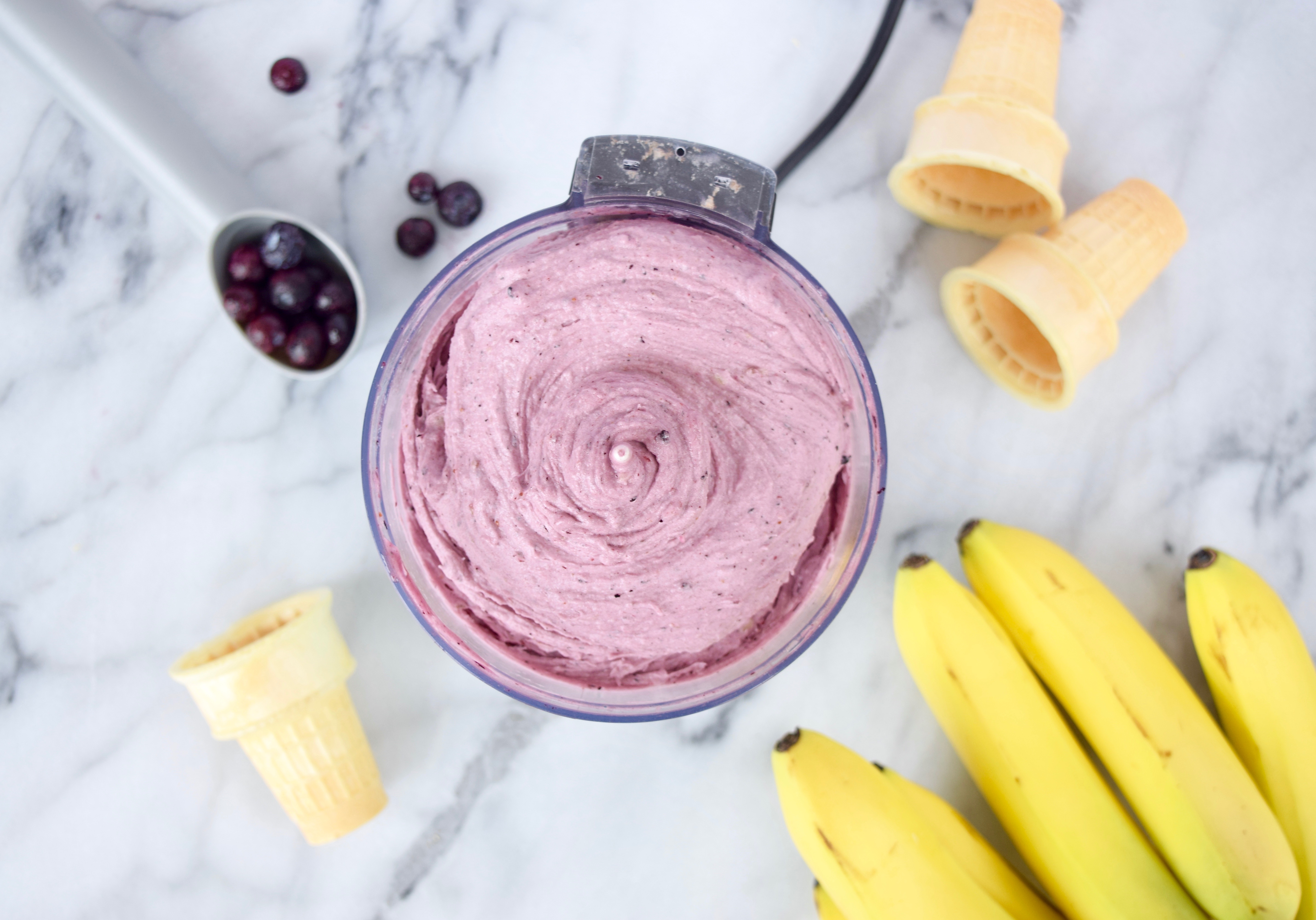Blueberry Banana Healthy Ice Cream Recipe