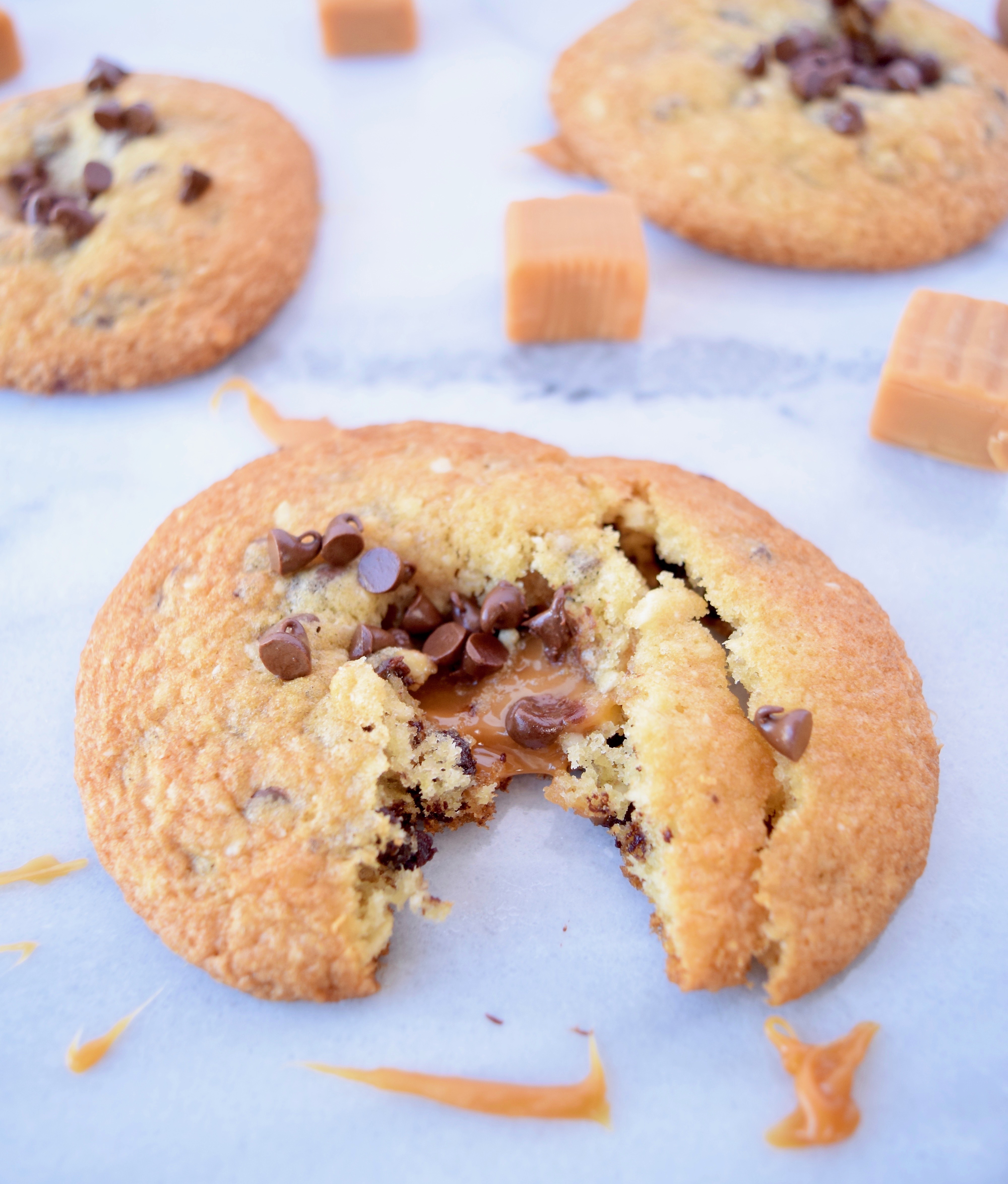 Gooey Caramel Chocolate Chip Cookie Recipe