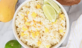 Coconut Rice Recipe with Lime And Mango