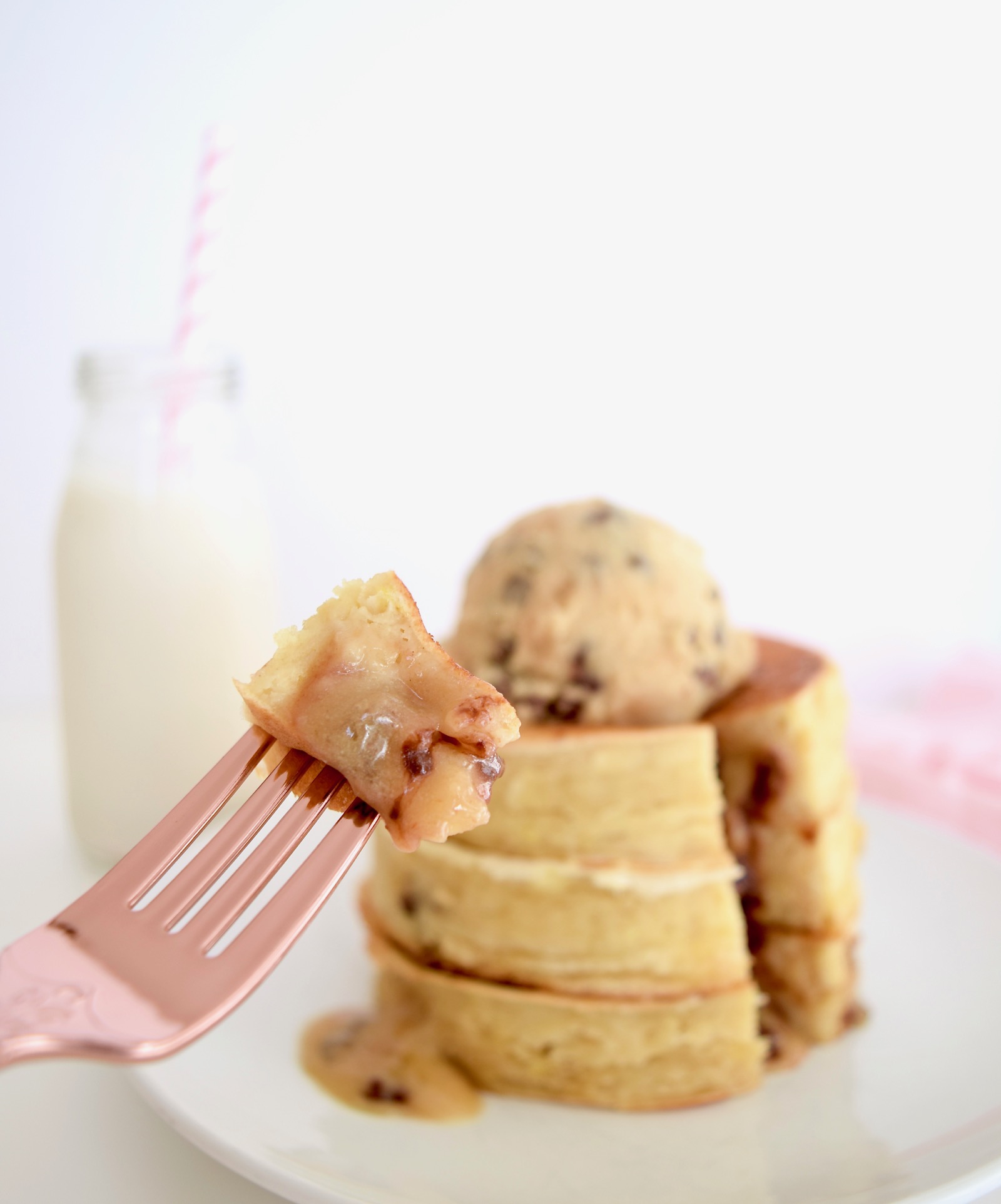 Cookie Dough Stuffed Pancake