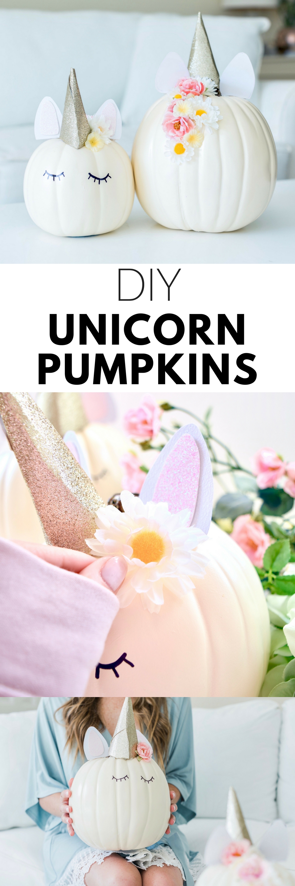 DIY Unicorn Pumpkins Tutorial