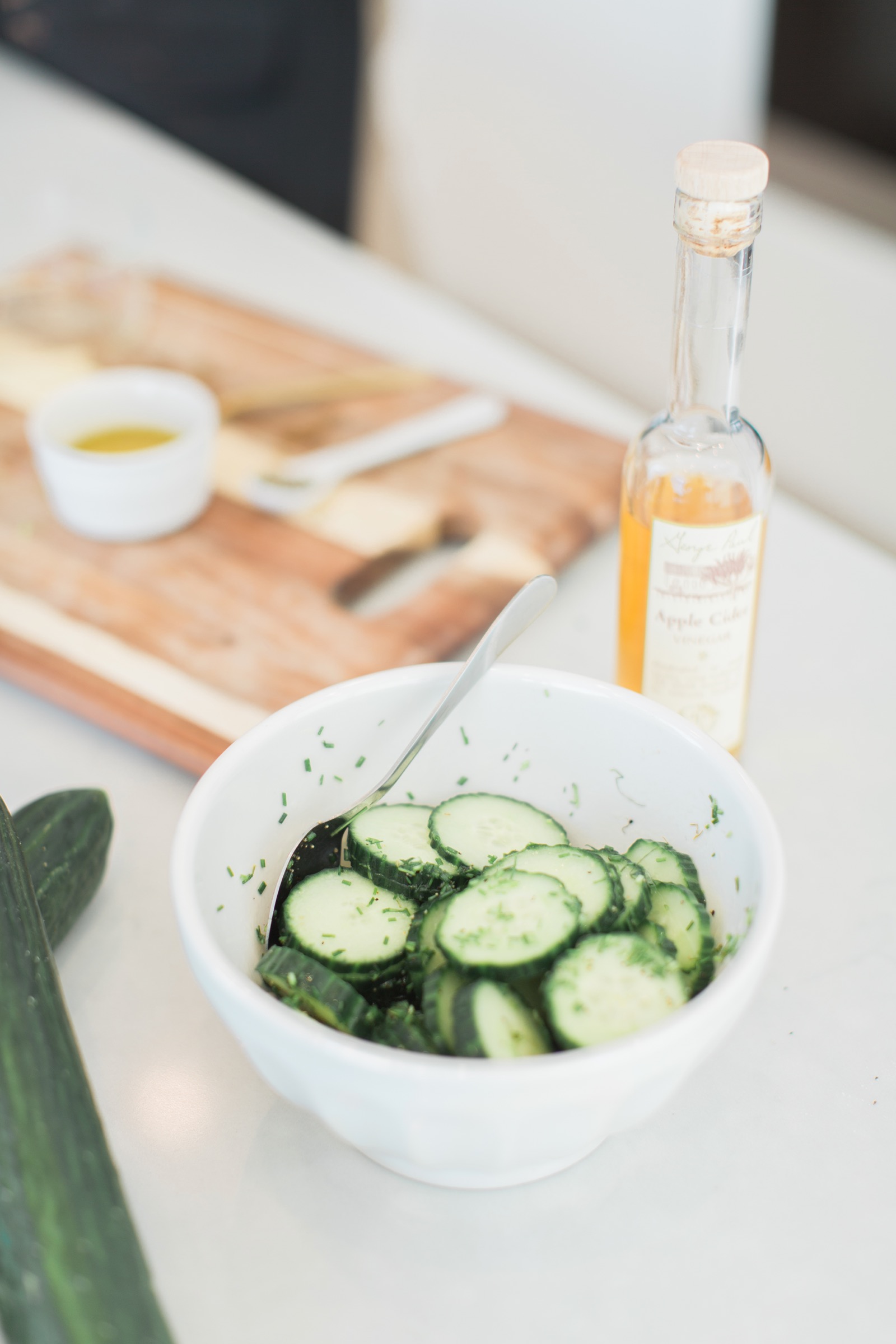 Sweet Apple Cider Vinegar Cucumber Salad Recipe
