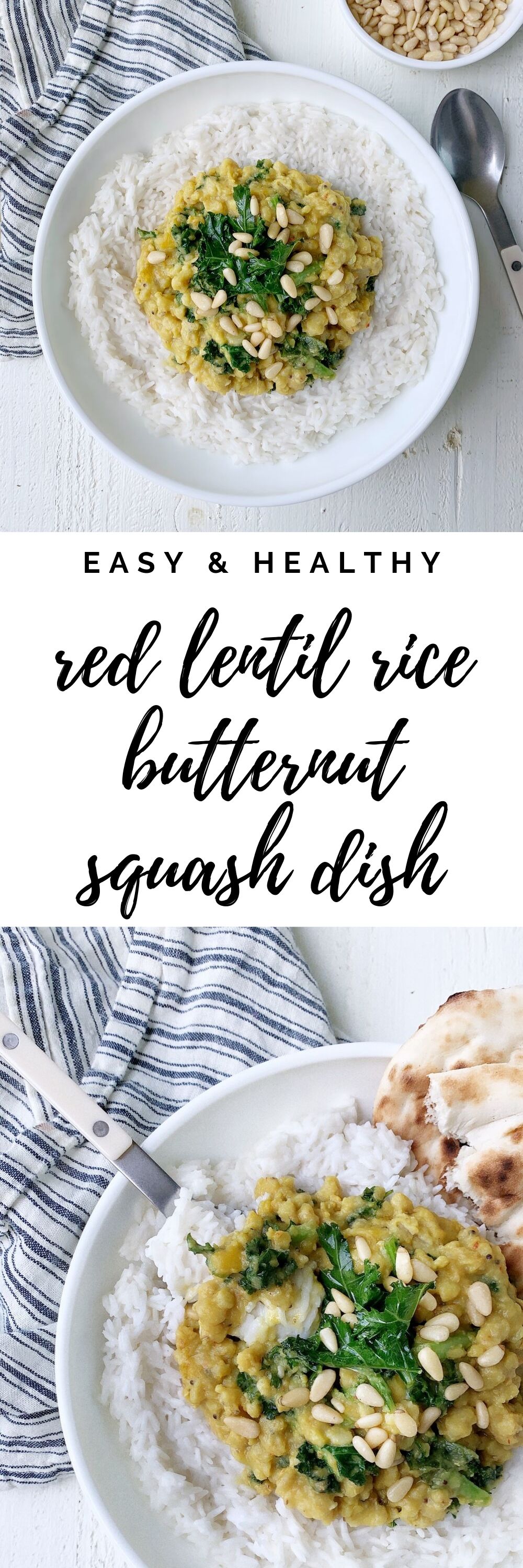 butternut squash red lentil rice dish
