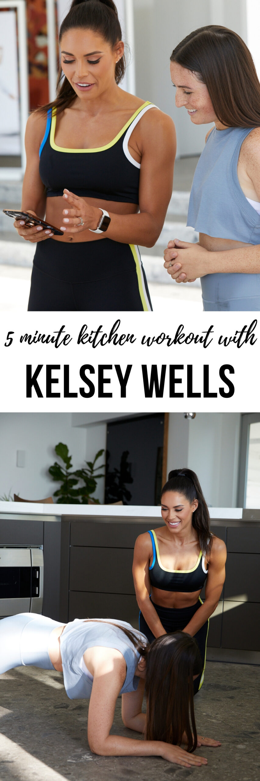 kitchen workout with kelsey wells