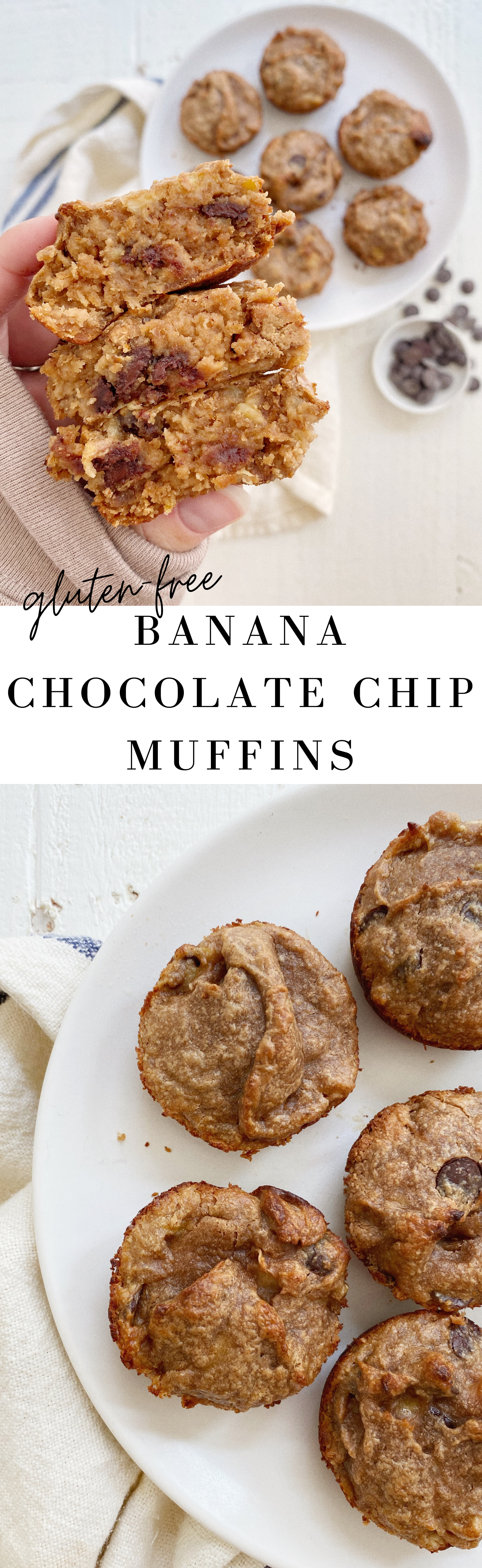 gluten free banana chocolate chip muffins