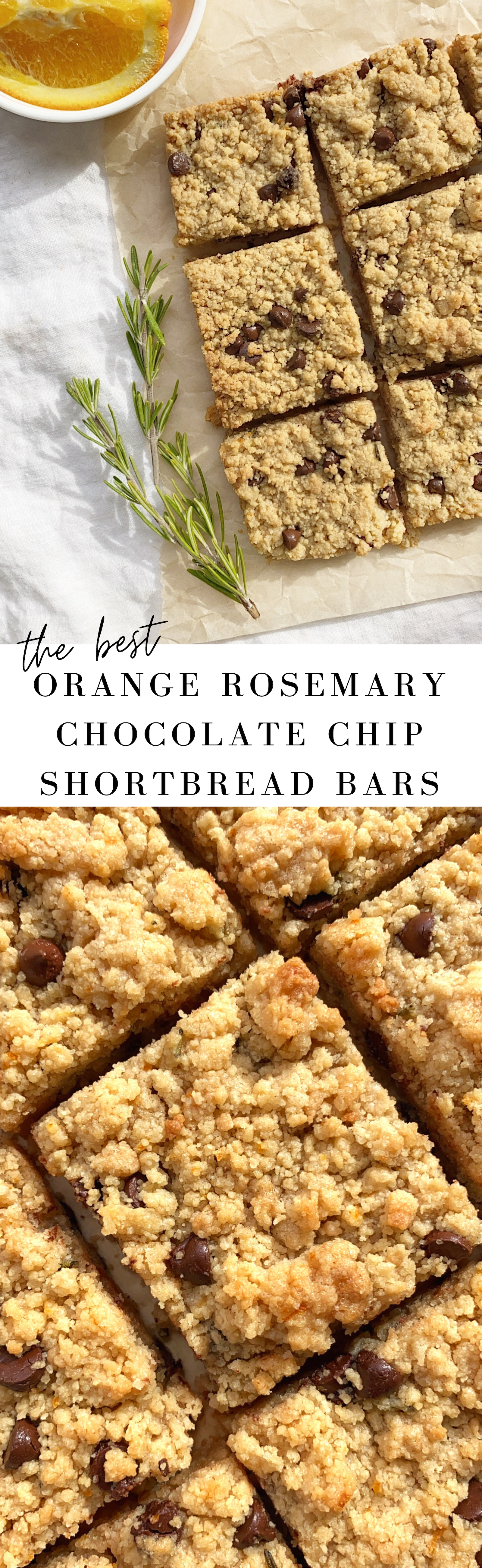 Orange Rosemary Chocolate Chip Shortbread Bars Recipe