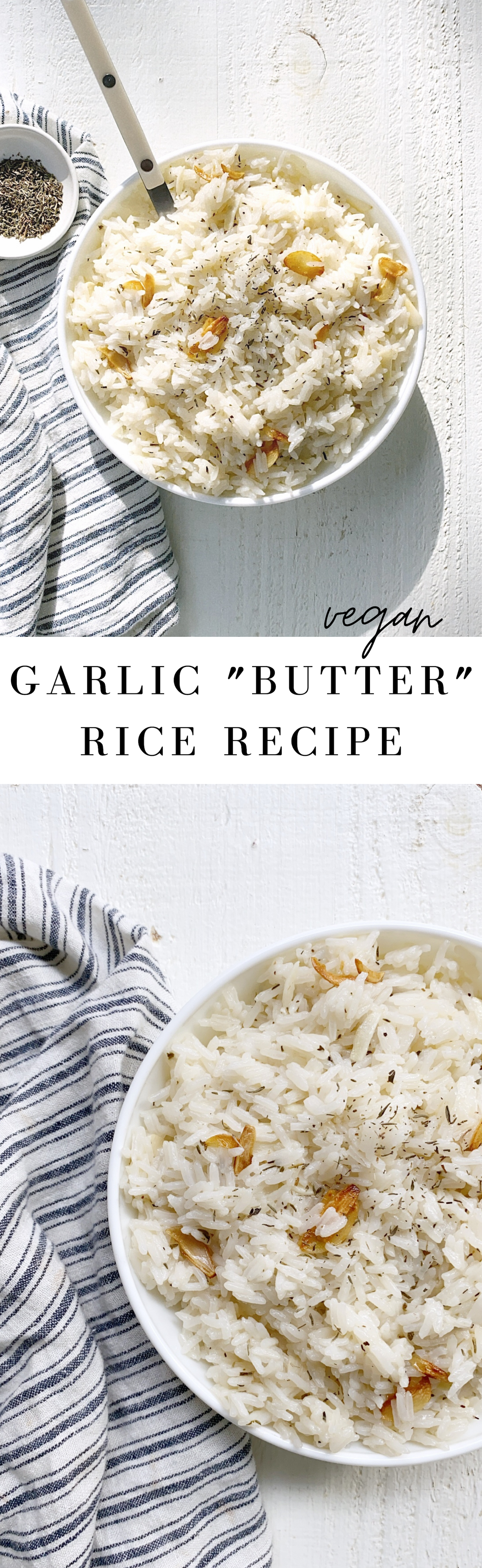 Vegan Garlic Butter Rice